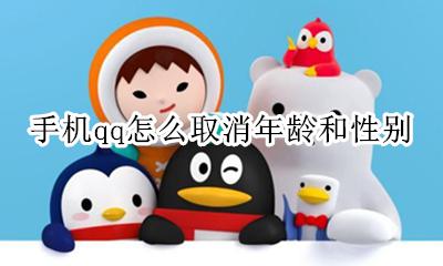 手机qq如何取消年龄显示 手机qq怎么取消年龄和性别