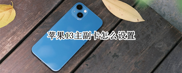 苹果13主副卡怎么设置