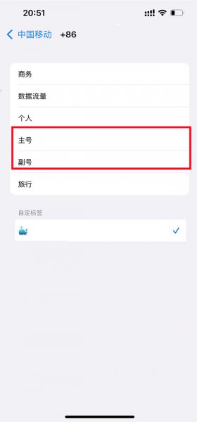 苹果13主副卡怎么设置
