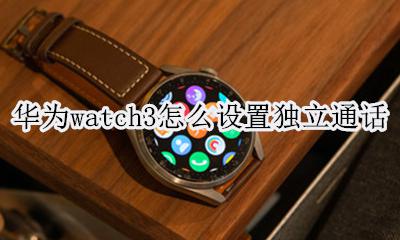 华为watch3怎么设置独立通话 华为电话手表3高级设置都有什么功能