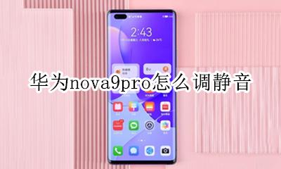 华为nova9pro怎么调静音 华为nova9pro怎么快捷静音