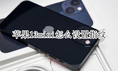 apple指纹设置方法 苹果13mini怎么设置指纹