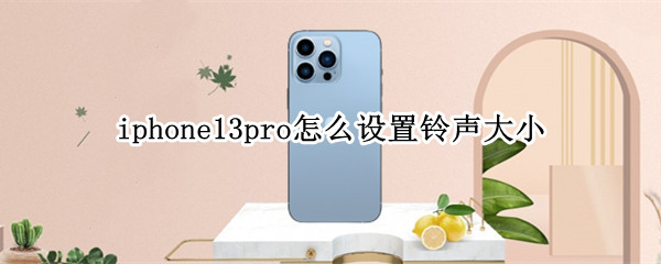 iphone13pro怎么设置铃声大小