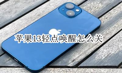 苹果13轻点唤醒怎么关 苹果13轻触唤醒怎么关闭
