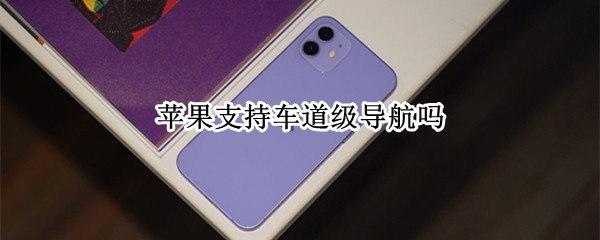 苹果支持车道级导航吗
