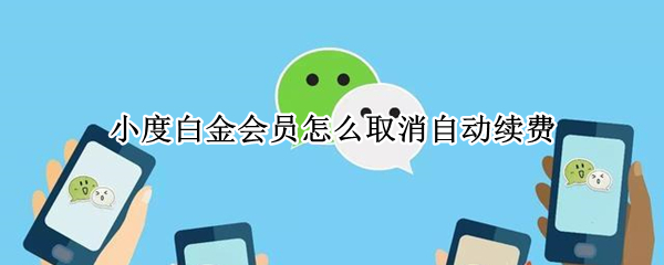 小度白金会员怎么取消自动续费