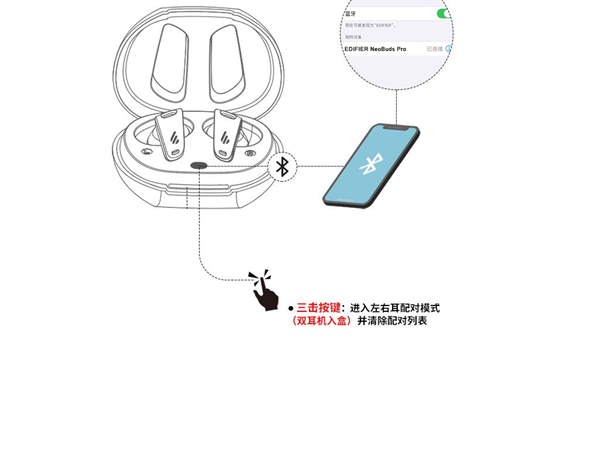 漫步者蓝牙耳机怎么恢复出厂设置
