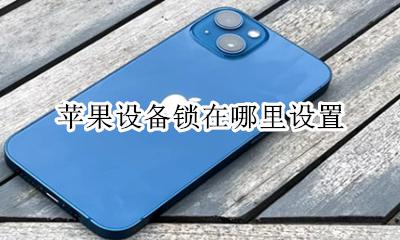 苹果设备锁在哪里设置 苹果手机如何设置设备锁