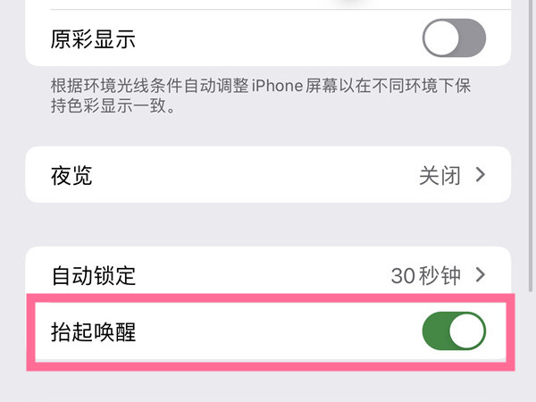 苹果13抬起唤醒怎么关闭