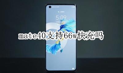 mate40支持66w快充吗 mate40支持40w快充吗
