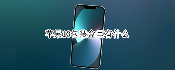 苹果13包装盒里有什么