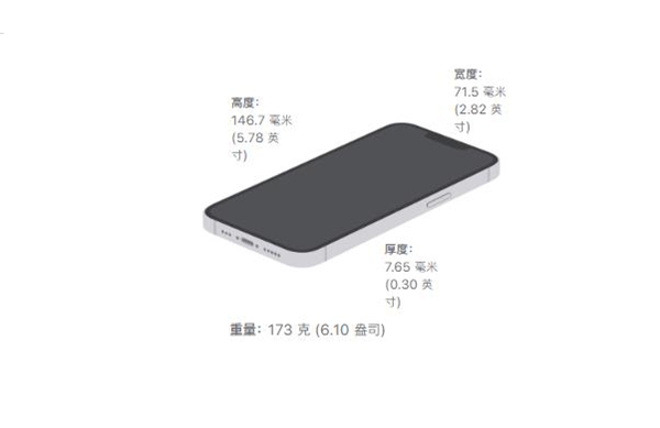 苹果13三个尺寸分别是多少
