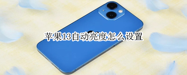 苹果13自动亮度怎么设置