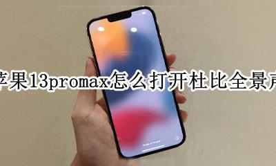 13promax支持杜比视界么 苹果13promax怎么打开杜比全景声