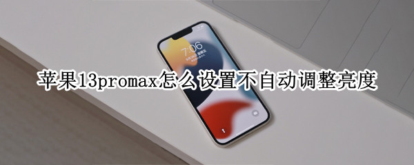 苹果13promax怎么设置不自动调整亮度