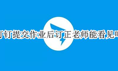 钉钉上订正作业会有显示吗 钉钉提交作业后订正老师能看见吗