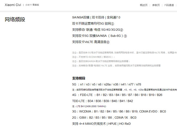 小米civi是5g手机吗