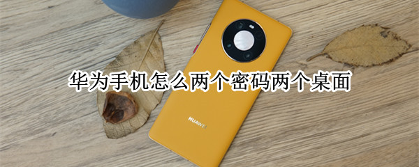 华为手机怎么两个密码两个桌面