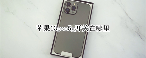 苹果13pro5g开关在哪里