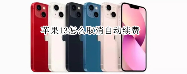 苹果13怎么取消自动续费