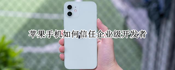 苹果手机如何信任企业级开发者