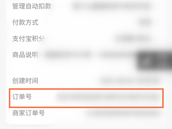 支付宝订单号怎么查