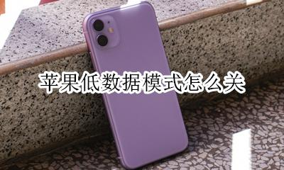 苹果低数据模式怎么关 怎么关闭低数据模式苹果