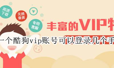 酷狗最多可以登录几个手机 一个酷狗vip账号可以登录几个手机