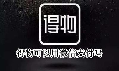 得物可以微信支付么 得物可以用微信支付吗