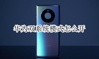 华为双系统模式怎么开 华为系统双开模式在哪