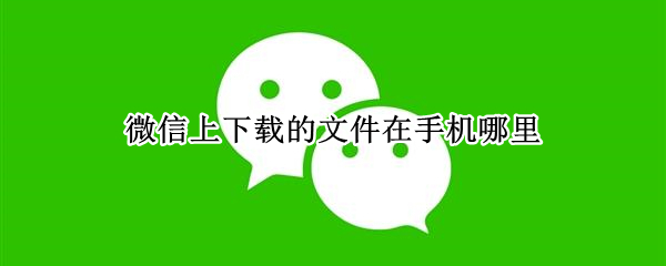 微信上下载的文件在手机哪里