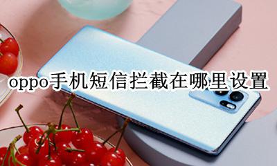 oppo短信拦截怎么设置在哪 oppo手机短信拦截在哪里设置