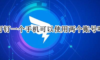 一个手机可以登两个钉钉账号吗 钉钉一个手机可以使用两个账号吗