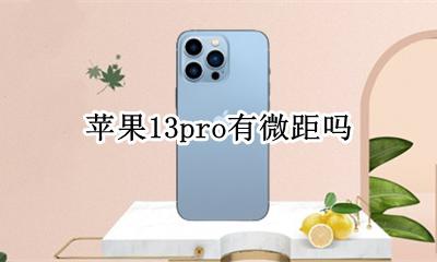 苹果13pro有微距吗 苹果13pro max有微距吗
