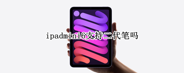 ipadmini6支持二代笔吗