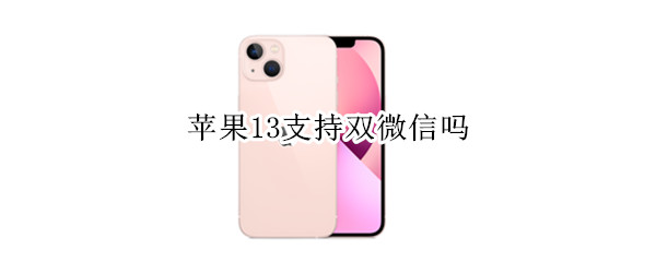 苹果13支持双微信吗