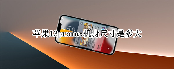 苹果13promax机身尺寸是多大