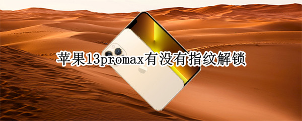 苹果13promax有没有指纹解锁
