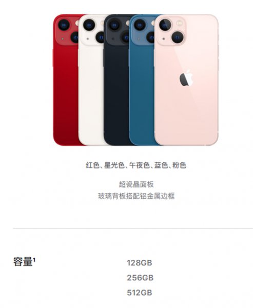 苹果13内存有几种