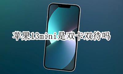 苹果13mini是双卡双待吗 iphone13mini支持双卡吗