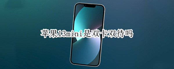 苹果13mini是双卡双待吗