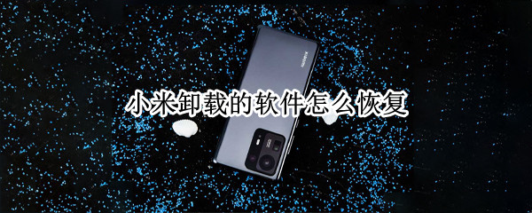 小米卸载的软件怎么恢复
