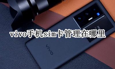 vivo手机sim卡管理在哪里 vivo手机在哪里找sim卡设置