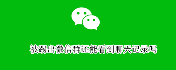 被踢出微信群还能看到聊天记录吗