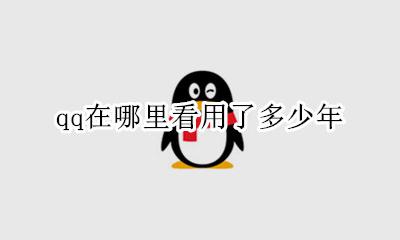 QQ用了多少年怎么看 qq在哪里看用了多少年