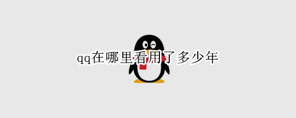 qq在哪里看用了多少年