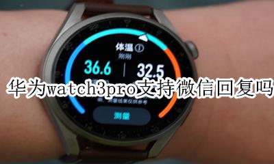 华为watch3pro支持微信回复吗 华为watch 3可以微信回复信息吗
