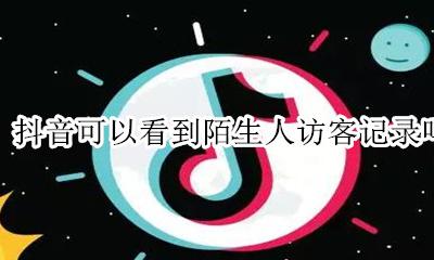 抖音怎么看陌生人访客记录 抖音可以看到陌生人访客记录吗