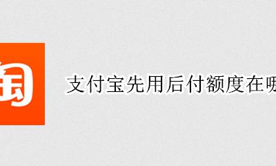 支付宝先用后付额度怎么看 支付宝先用后付额度在哪里看