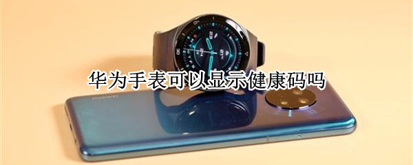 华为手表可以显示健康码吗